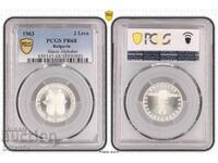 2 lei 1963 Alfabetul slav * PR68 * PCGS