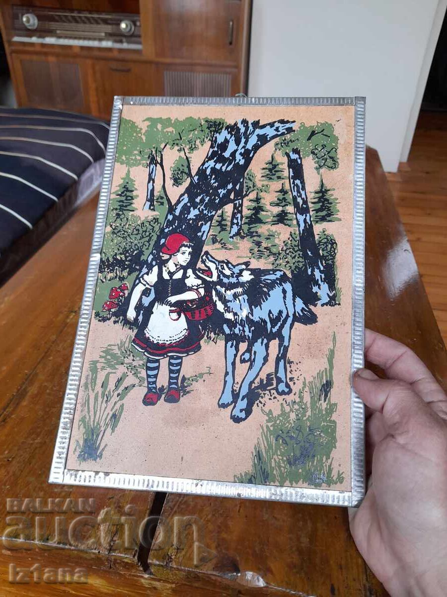 Παράδοση Παλιός πίνακας Η Κοκκινοσκουφίτσα Παράδοση Παλιός πίνακας Η Κοκκινοσκουφίτσα