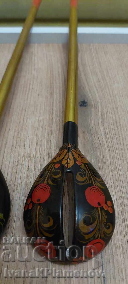 Khokhloma Spoons Russia, Excellent for Collectors - 5 Khokhloma Spoons Russia, Excellent for Collectors - 5
