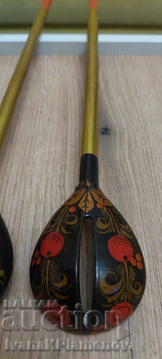 Linguri Hohloma Rusia, excelente pentru colecționari - 5 Linguri Hohloma Rusia, excelente pentru colecționari - 5