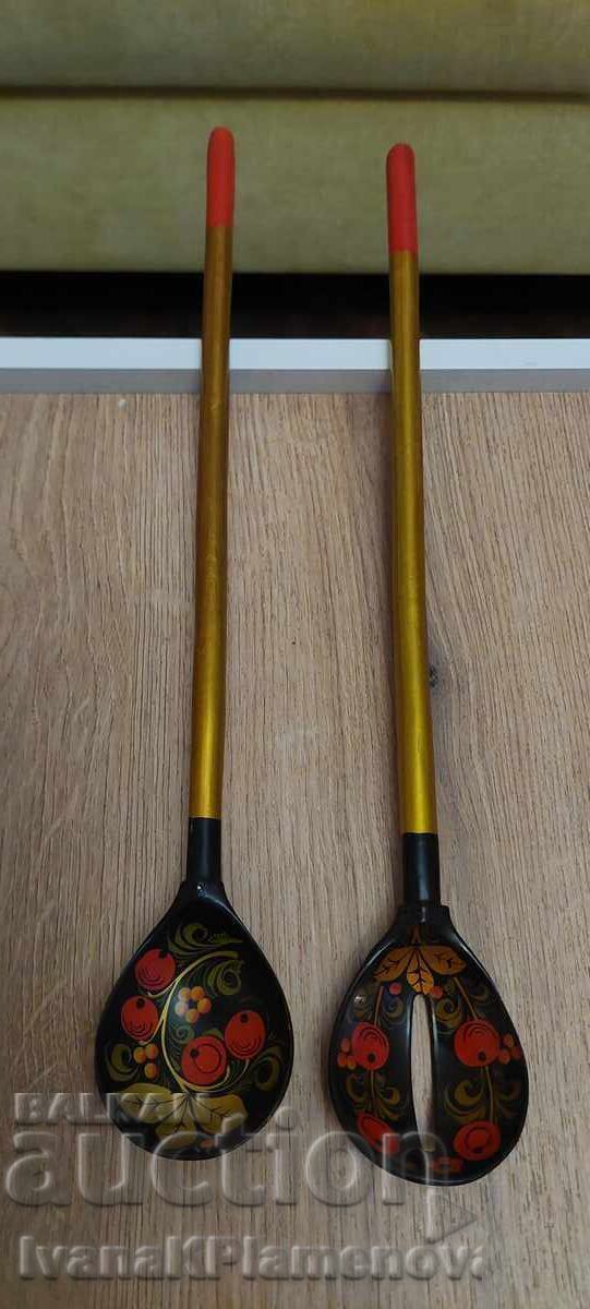 Khokhloma Spoons Russia, Excellent for Collectors Khokhloma Spoons Russia, Excellent for Collectors