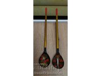 Khokhloma Spoons Russia, Excellent for Collectors