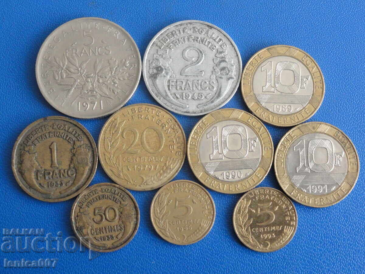 Livrarea Franța - Monede (10 bucăți)