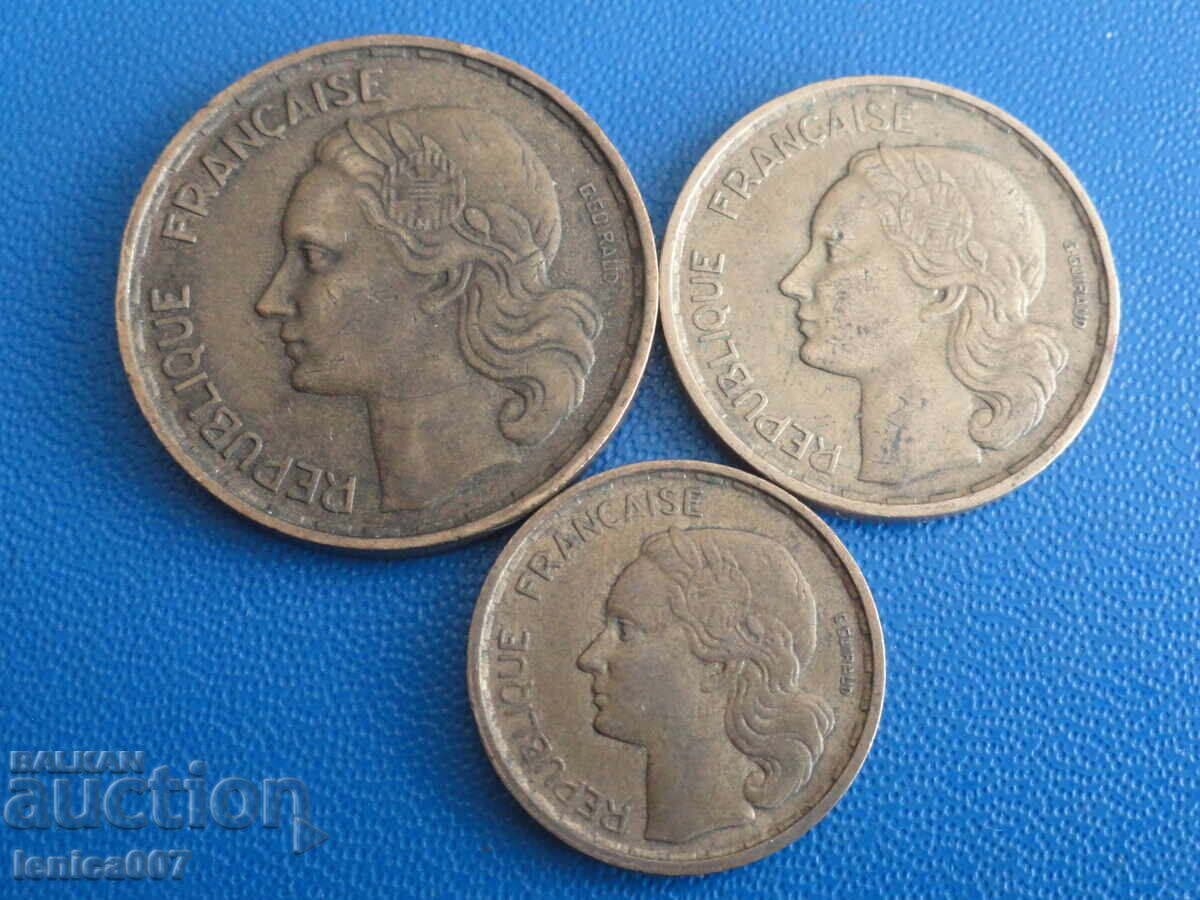Franța 1951 - 10, 20 și 50 franci cu preț € 4.70 | 9.19 BGN