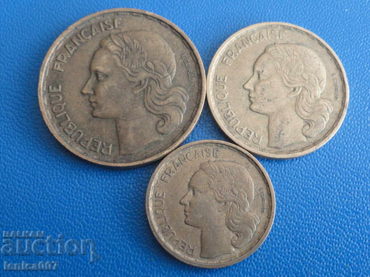 Франция 1951г. - 10, 20 и 50 франка - 6