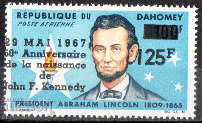 1967. Dahomey. Poștă aeriană - Președinți americani. Suprat