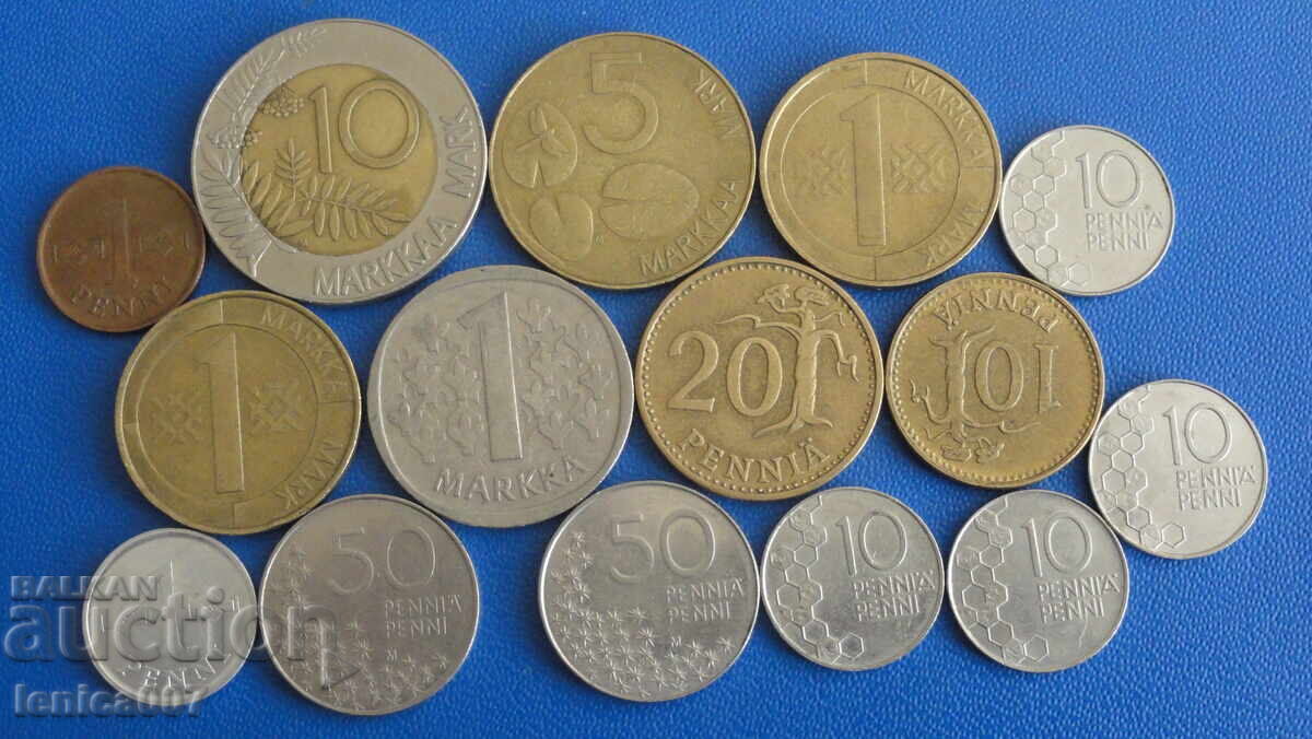 Финландия - Монети (15 броя) с цена 8.80 лв. | € 4.50