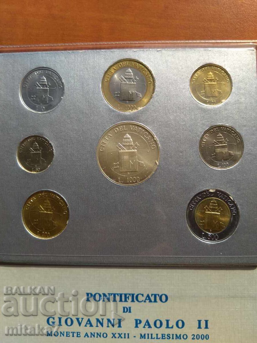 Vatican coin set, year 2000 - 6 Vatican coin set, year 2000 - 6