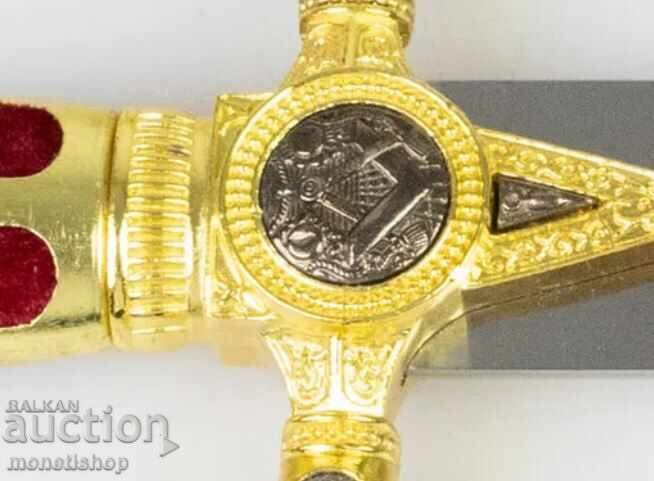 Licitație Sabie scurtă masonică - pumnal ceremonial