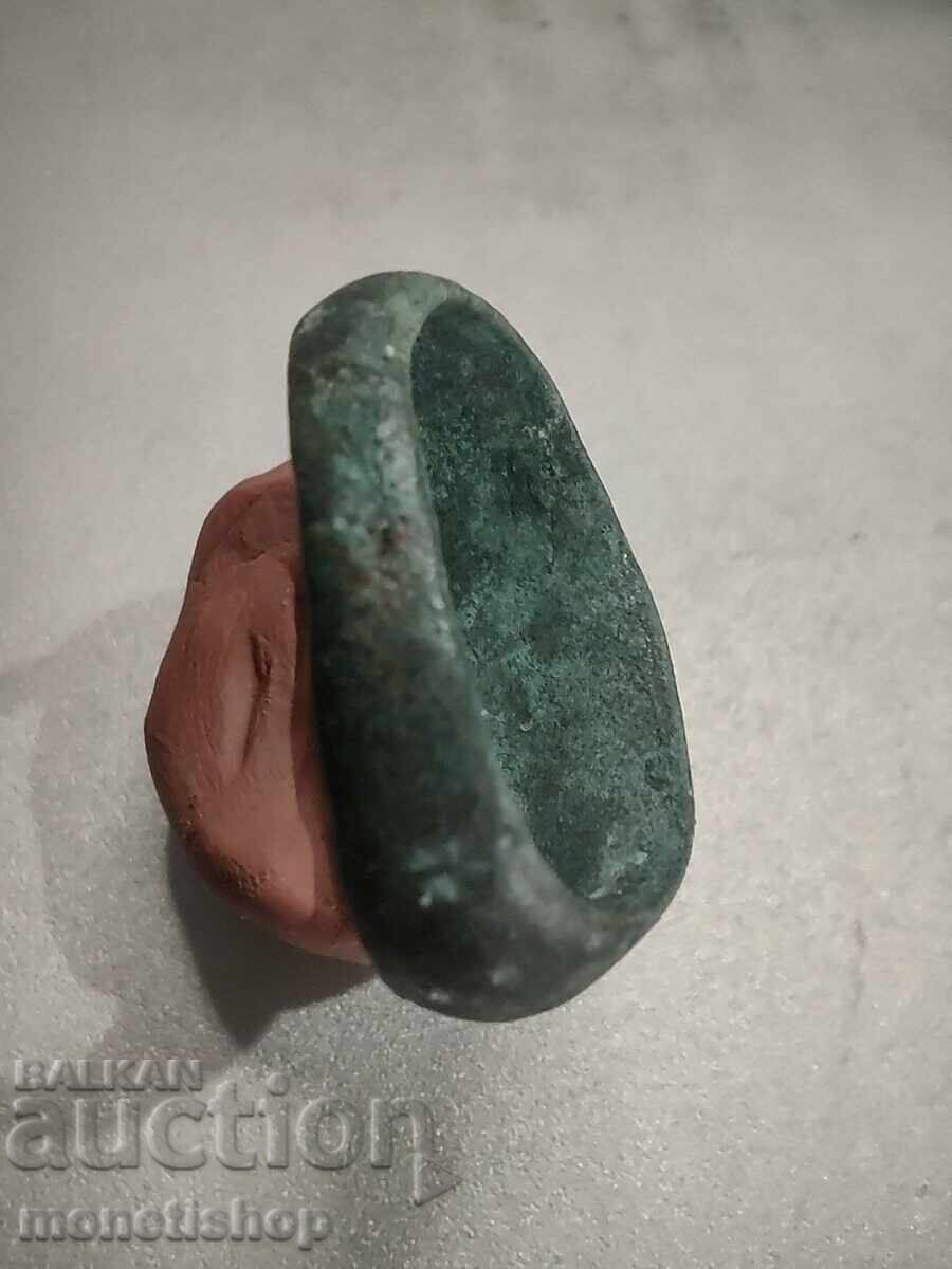 Много стара реплика на Римски бронзов пръстен-печат - 6