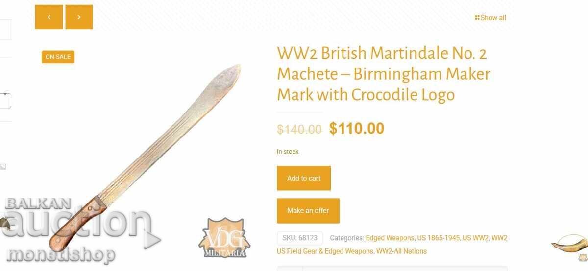 Original machete - Martindale "Crocodile" - 7 Original machete - Martindale "Crocodile" - 7
