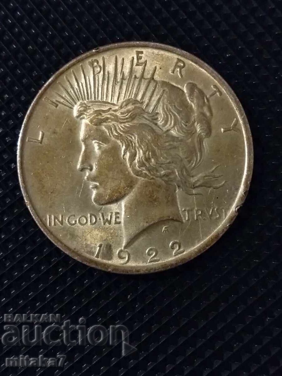 Dolar de pace din 1922, argint, SUA Dolar de pace din 1922, argint, SUA