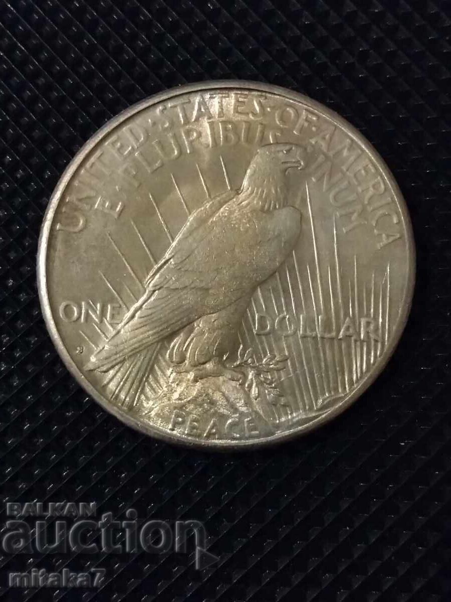 Peace Dollar 1922-S Year, Silver, USA with price 109.00 BGN | € 55.73 Peace Dollar 1922-S Year, Silver, USA with price 109.00 BGN | € 55.73