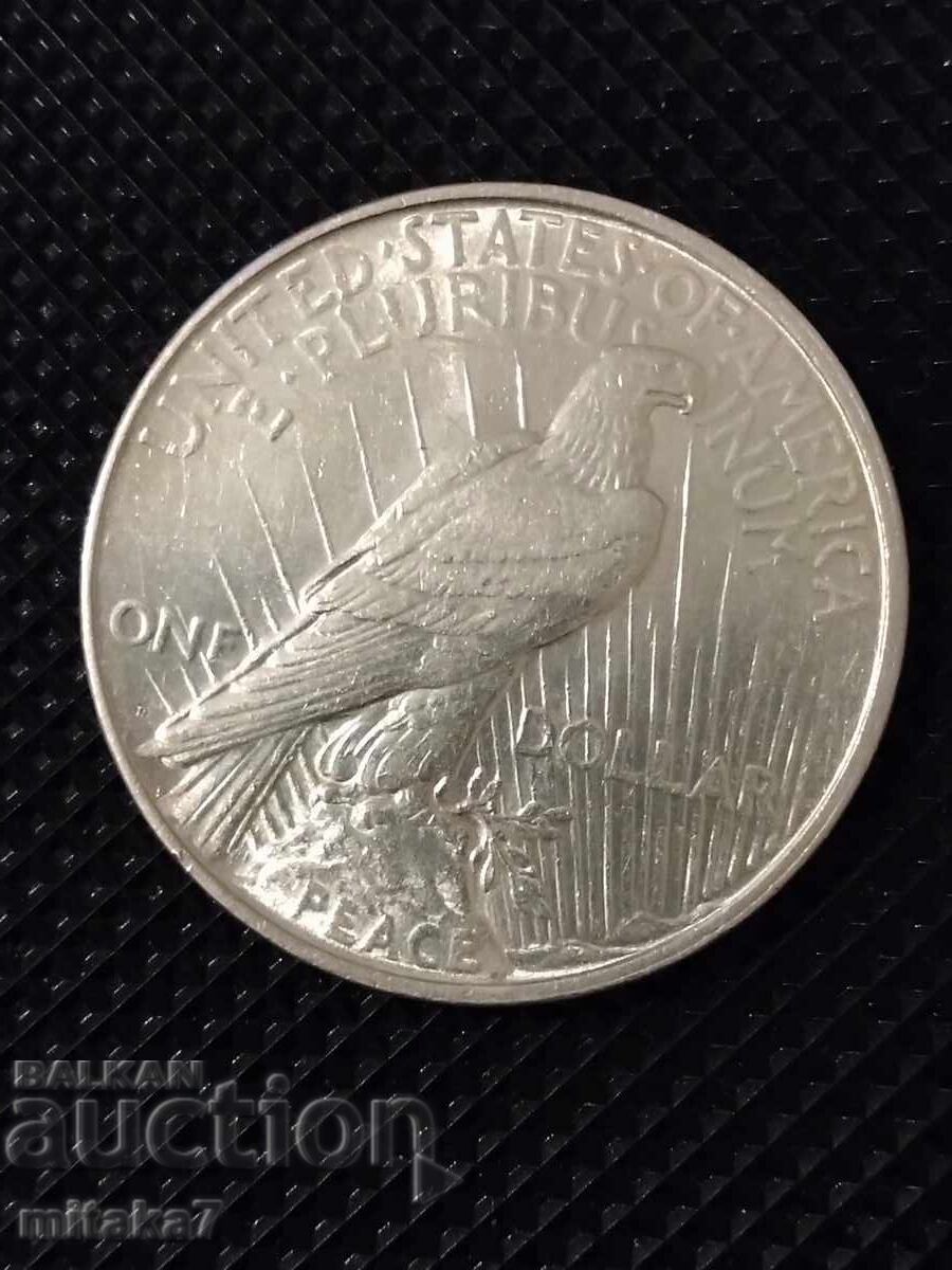 Dolar de pace 1922-D, argint, SUA cu preț 109.00 BGN | € 55.73 Dolar de pace 1922-D, argint, SUA cu preț 109.00 BGN | € 55.73