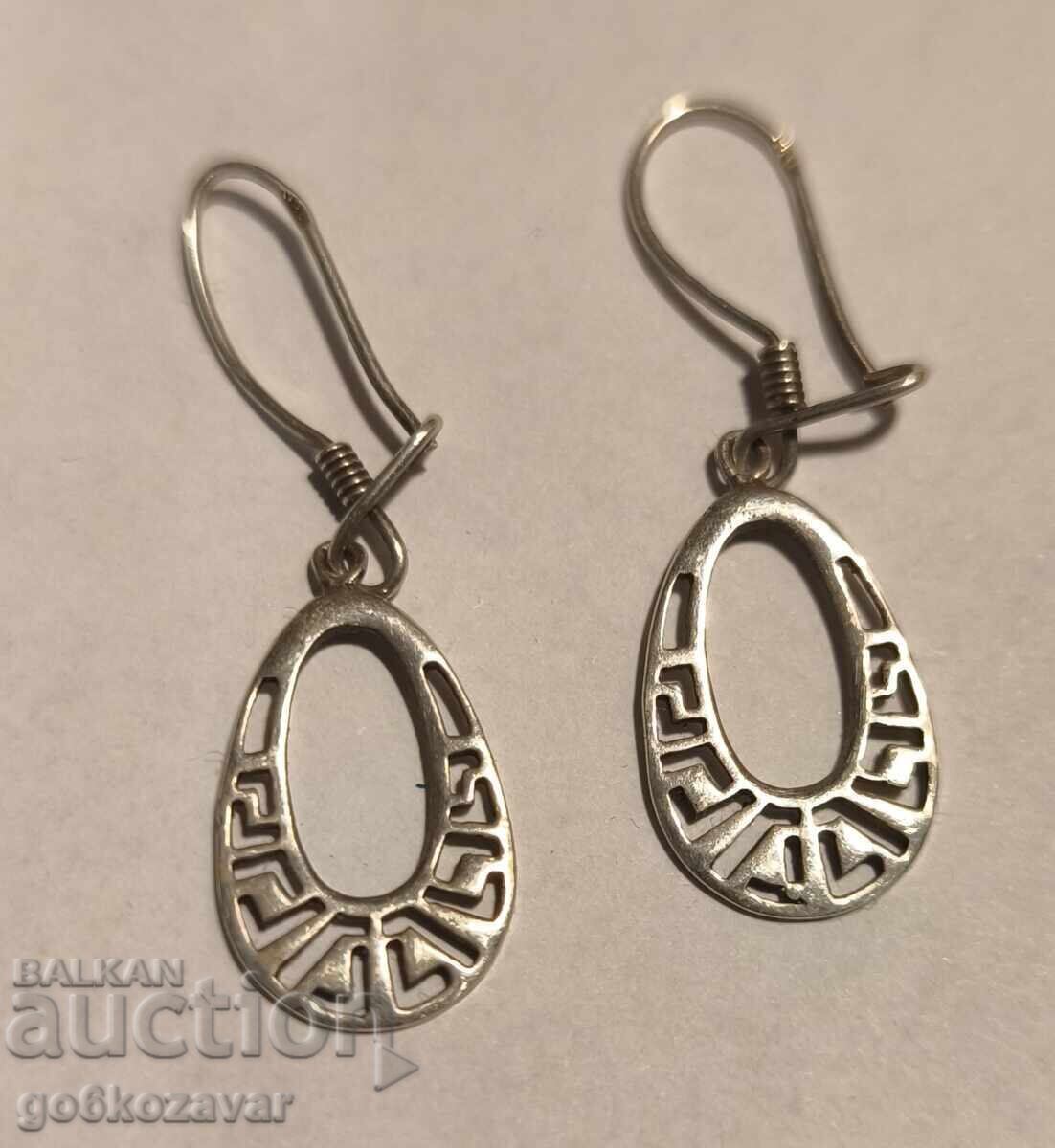 Γυναικεία ασημένια σκουλαρίκια τύπου Ελληνικό κλειδί, 0.925 με τιμή € 14.00 | 27.38 BGN