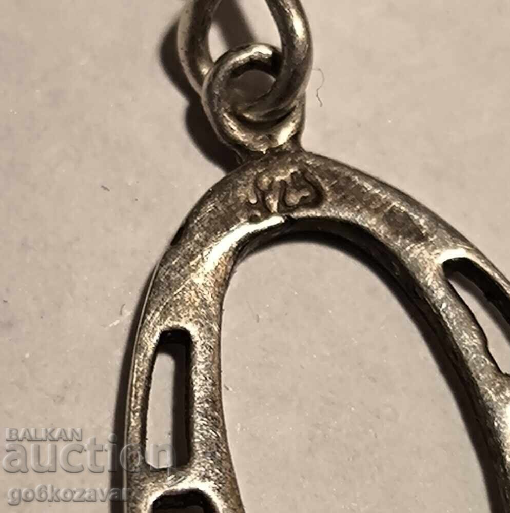 Παράδοση Γυναικεία ασημένια σκουλαρίκια τύπου Ελληνικό κλειδί, 0.925