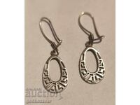 Γυναικεία ασημένια σκουλαρίκια τύπου Ελληνικό κλειδί, 0.925