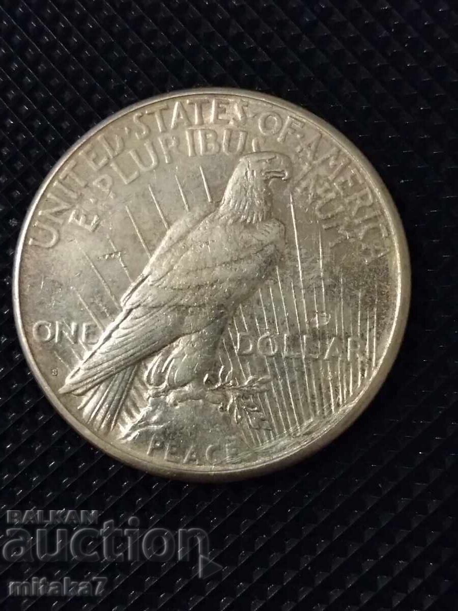 Dolar de pace 1923-S, argint, SUA cu preț 109.00 BGN | € 55.73