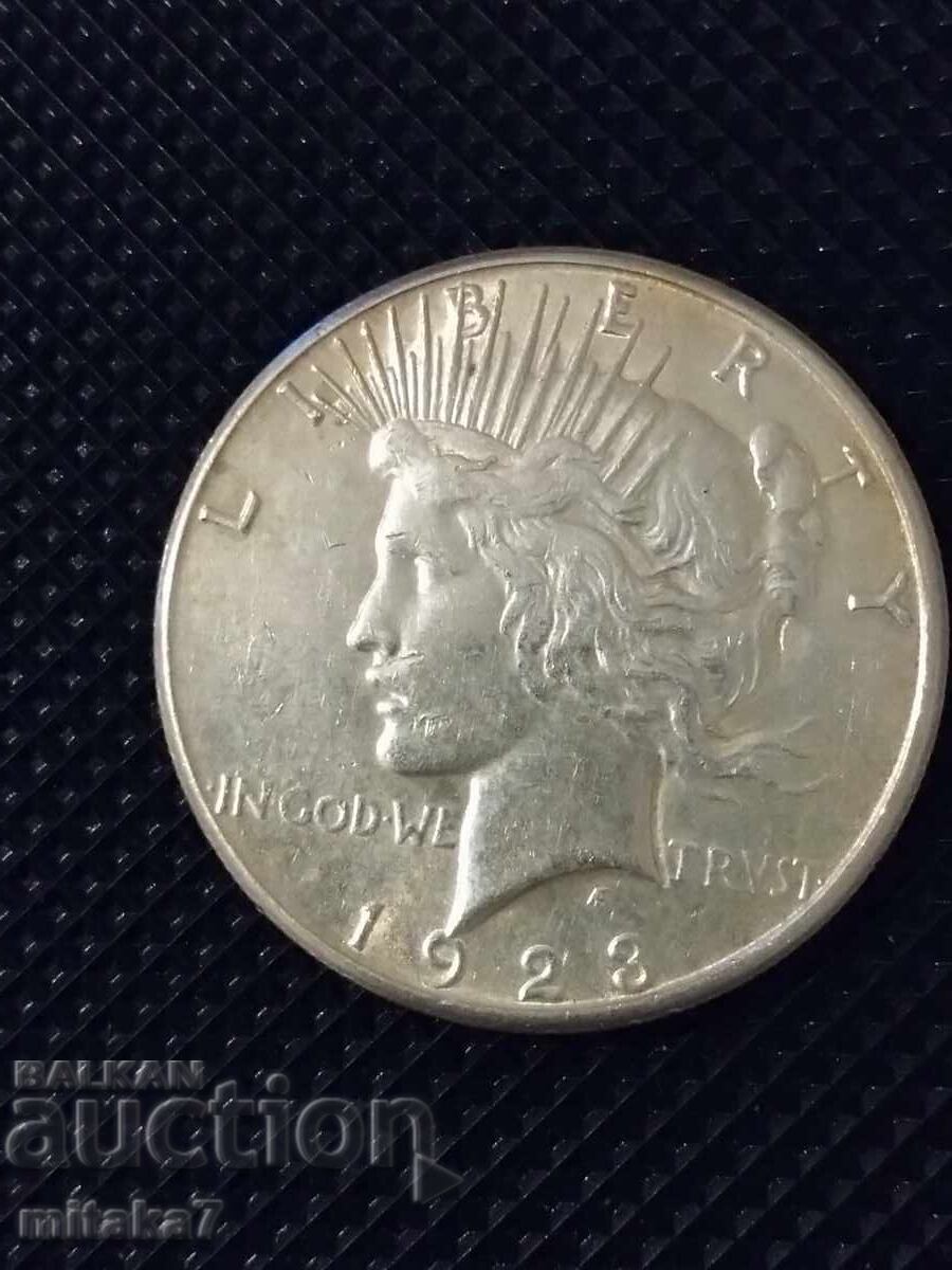 Dolar de pace 1923-S, argint, SUA