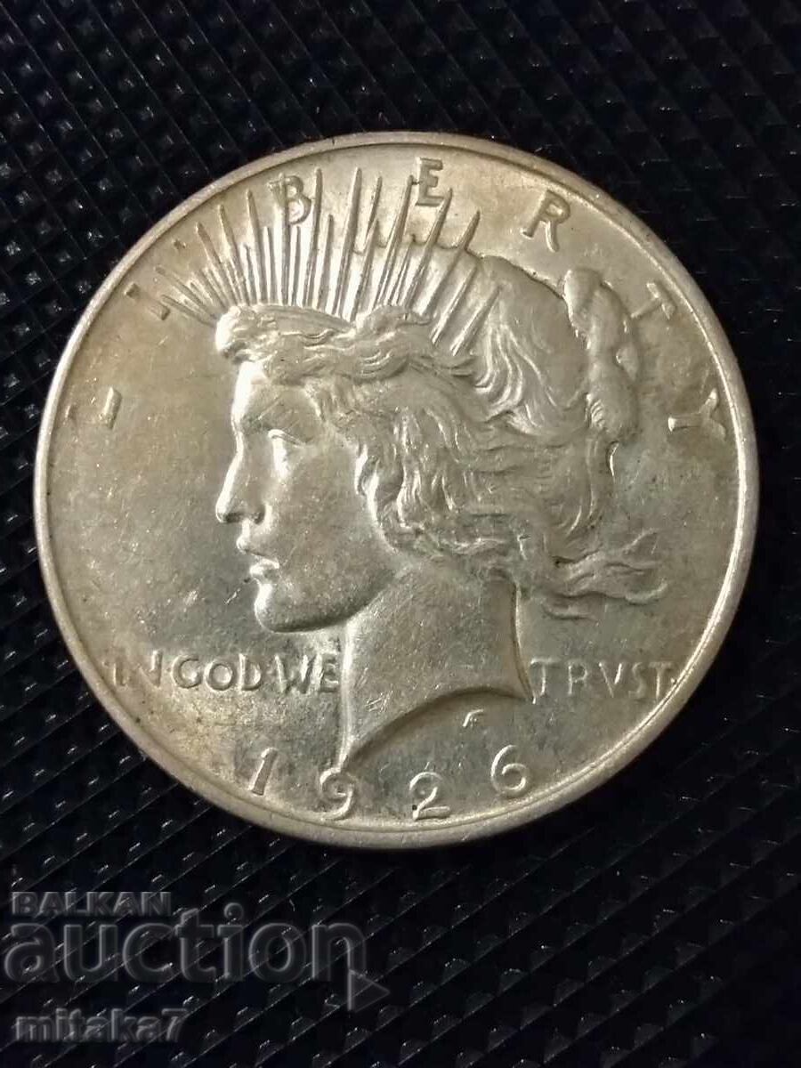 Пийс долар 1926-D година, сребро, САЩ