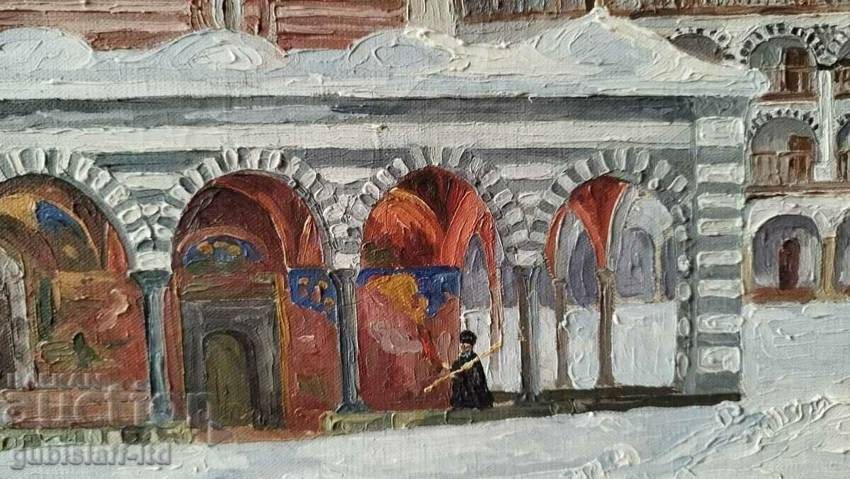 Auction  Painting "Winter in the Rila Monastery", art. A. Vereshtak, 1923