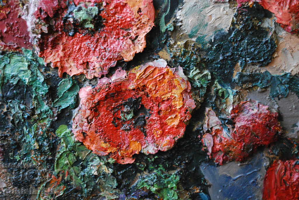 Painting, Vase of Flowers, G. Vrabiesku, 1960s - 5 Painting, Vase of Flowers, G. Vrabiesku, 1960s - 5