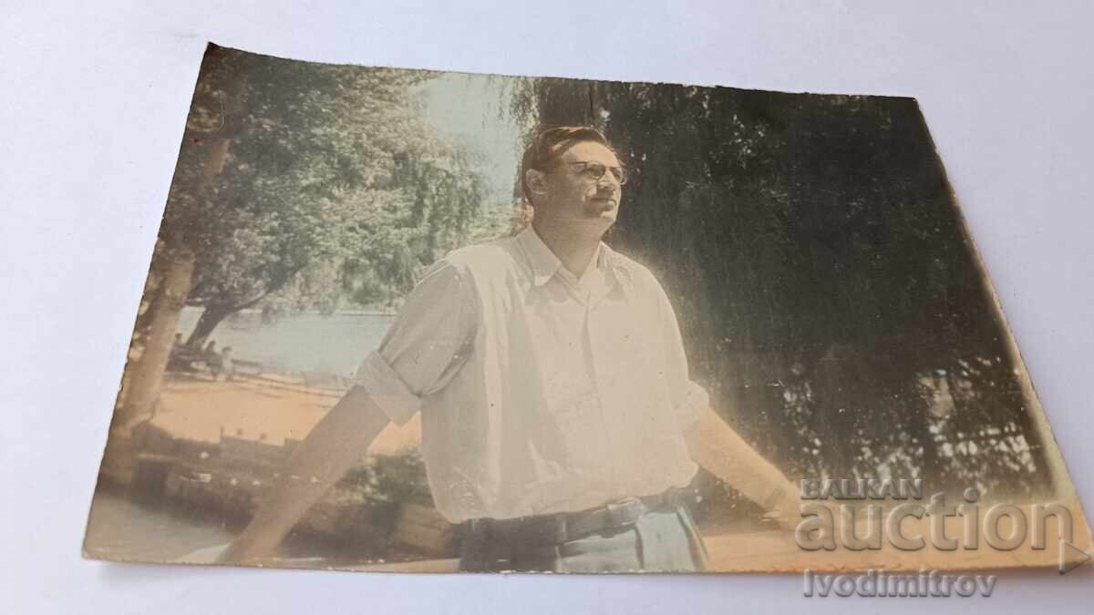 Photo Velinrad Man at Kleptuza Lake Photo Velinrad Man at Kleptuza Lake