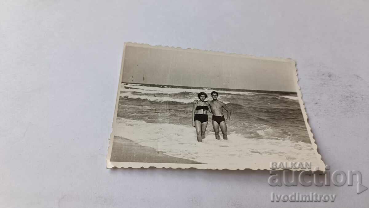Photo Varna Young men and women on the seashore 1959 Photo Varna Young men and women on the seashore 1959