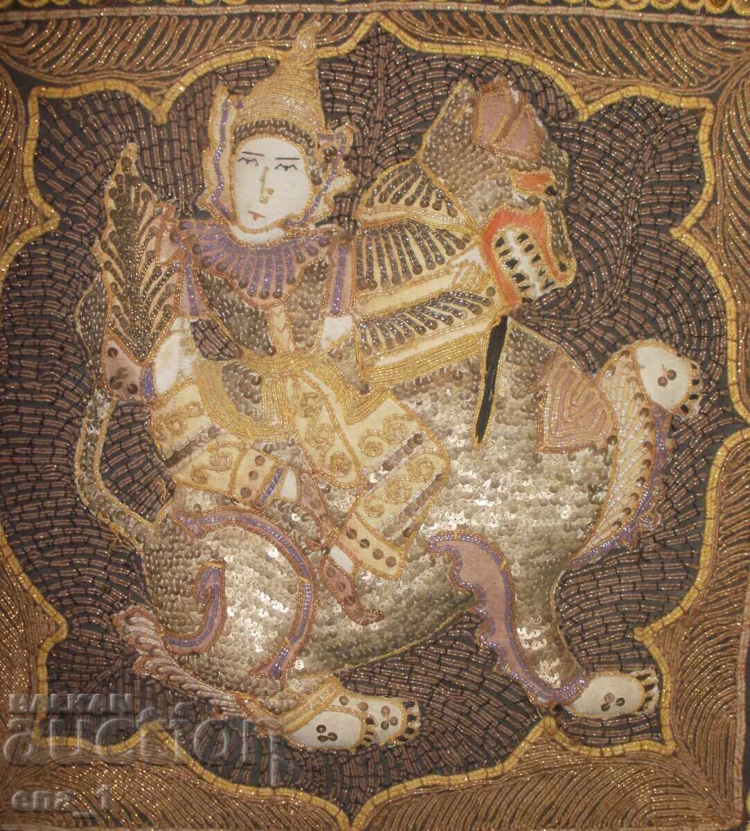 Δημοπρασία Ritualική χειροποίητη θιβετιανή/ασιατική ζωγραφική σε κορνίζα Δημοπρασία Ritualική χειροποίητη θιβετιανή/ασιατική ζωγραφική σε κορνίζα