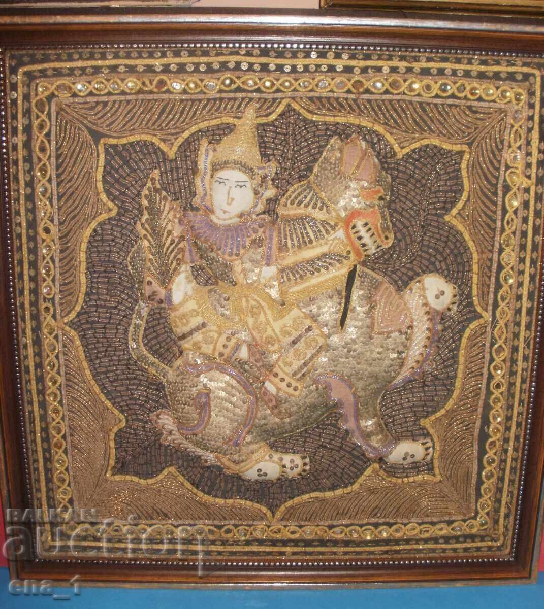 Παράδοση Ritualική χειροποίητη θιβετιανή/ασιατική ζωγραφική σε κορνίζα Παράδοση Ritualική χειροποίητη θιβετιανή/ασιατική ζωγραφική σε κορνίζα