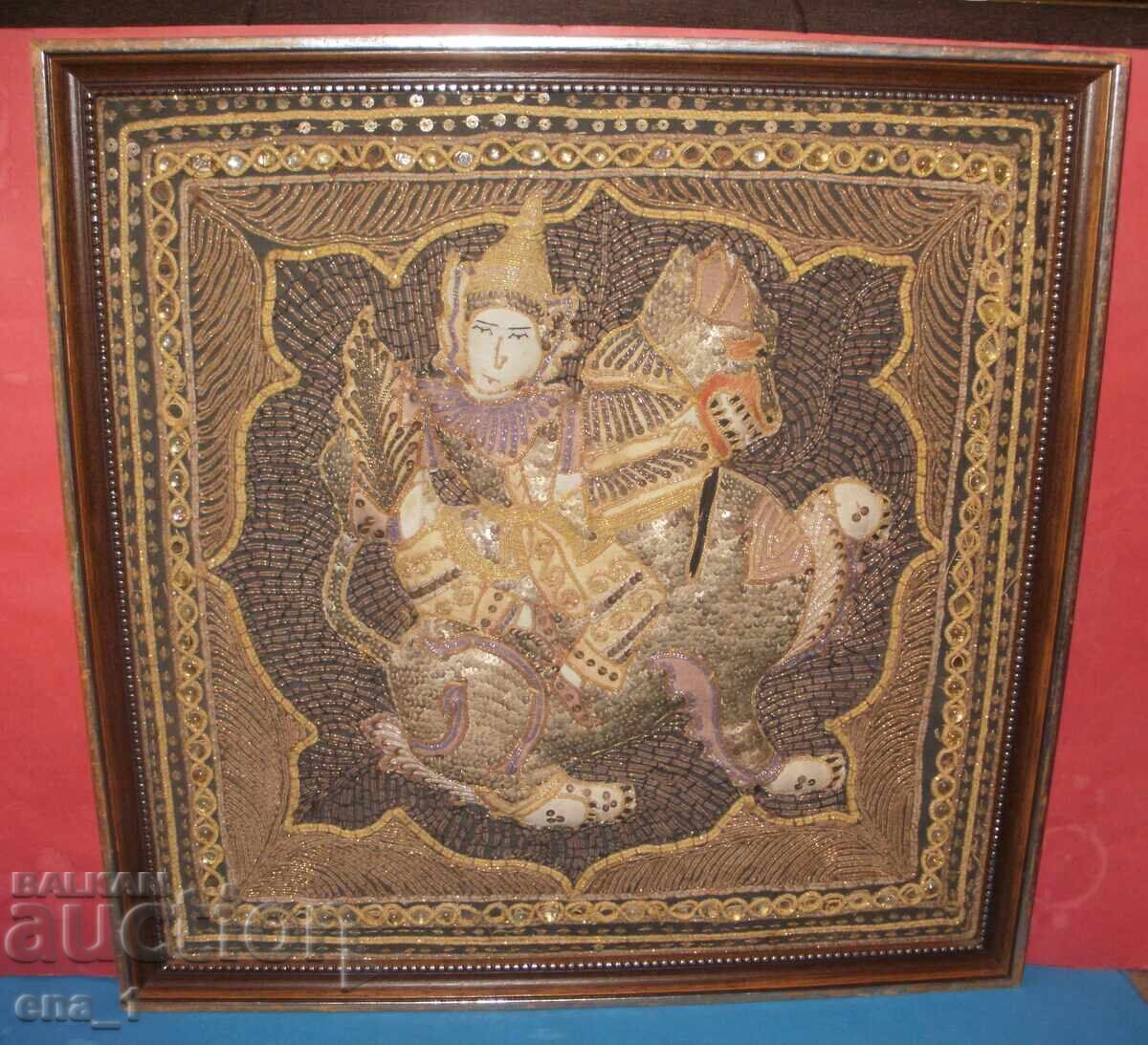 Ritualική χειροποίητη θιβετιανή/ασιατική ζωγραφική σε κορνίζα - 6 Ritualική χειροποίητη θιβετιανή/ασιατική ζωγραφική σε κορνίζα - 6