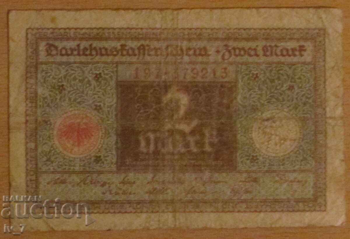 2 ΜΑΡΚΑ 1920, ΓΕΡΜΑΝΙΑ 2 ΜΑΡΚΑ 1920, ΓΕΡΜΑΝΙΑ
