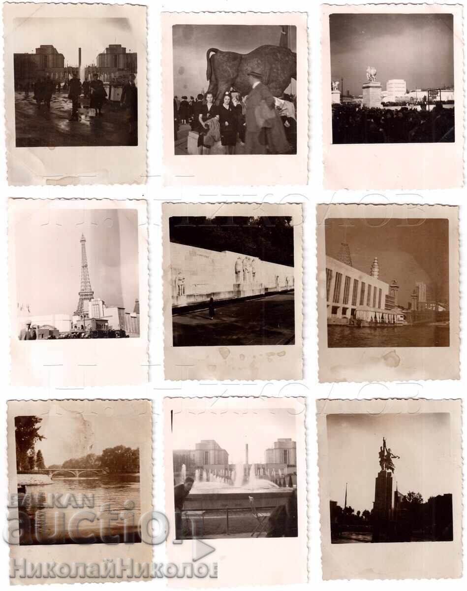 1937 9X SMALL OLD PHOTOS PARIS BULGARIANS AT THE EXHIBITION D620 1937 9X SMALL OLD PHOTOS PARIS BULGARIANS AT THE EXHIBITION D620