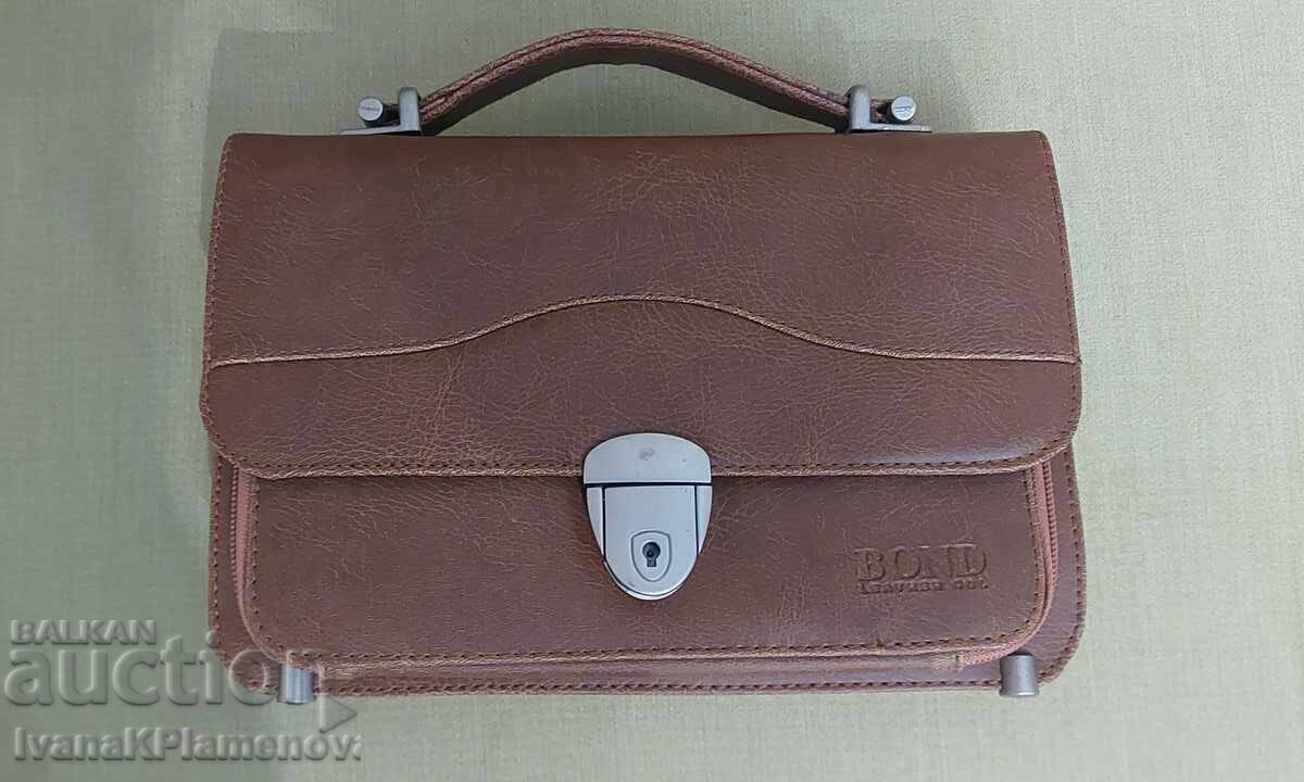 Geantă de umăr bărbați, borsetă, piele naturală Geantă de umăr bărbați, borsetă, piele naturală