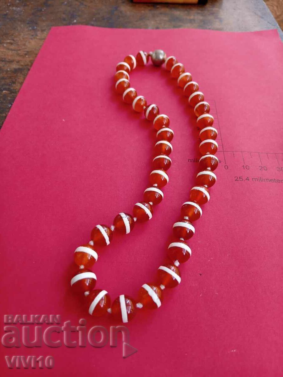 Antique necklace, Murano type, glass and enamel Antique necklace, Murano type, glass and enamel