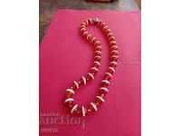 Antique necklace, Murano type, glass and enamel