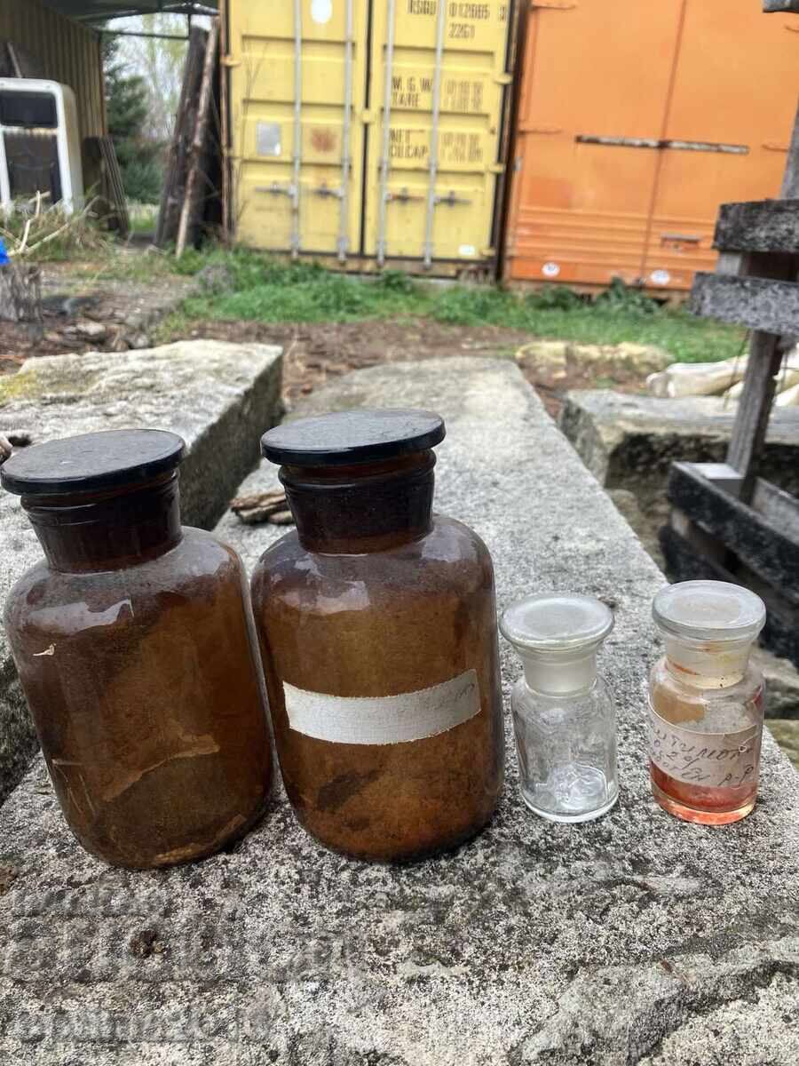 Lot of apothecary bottles
