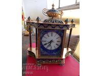 Αρχαίο ρολόι, σμάλτο, επιχρύσωση, κλαζόνε