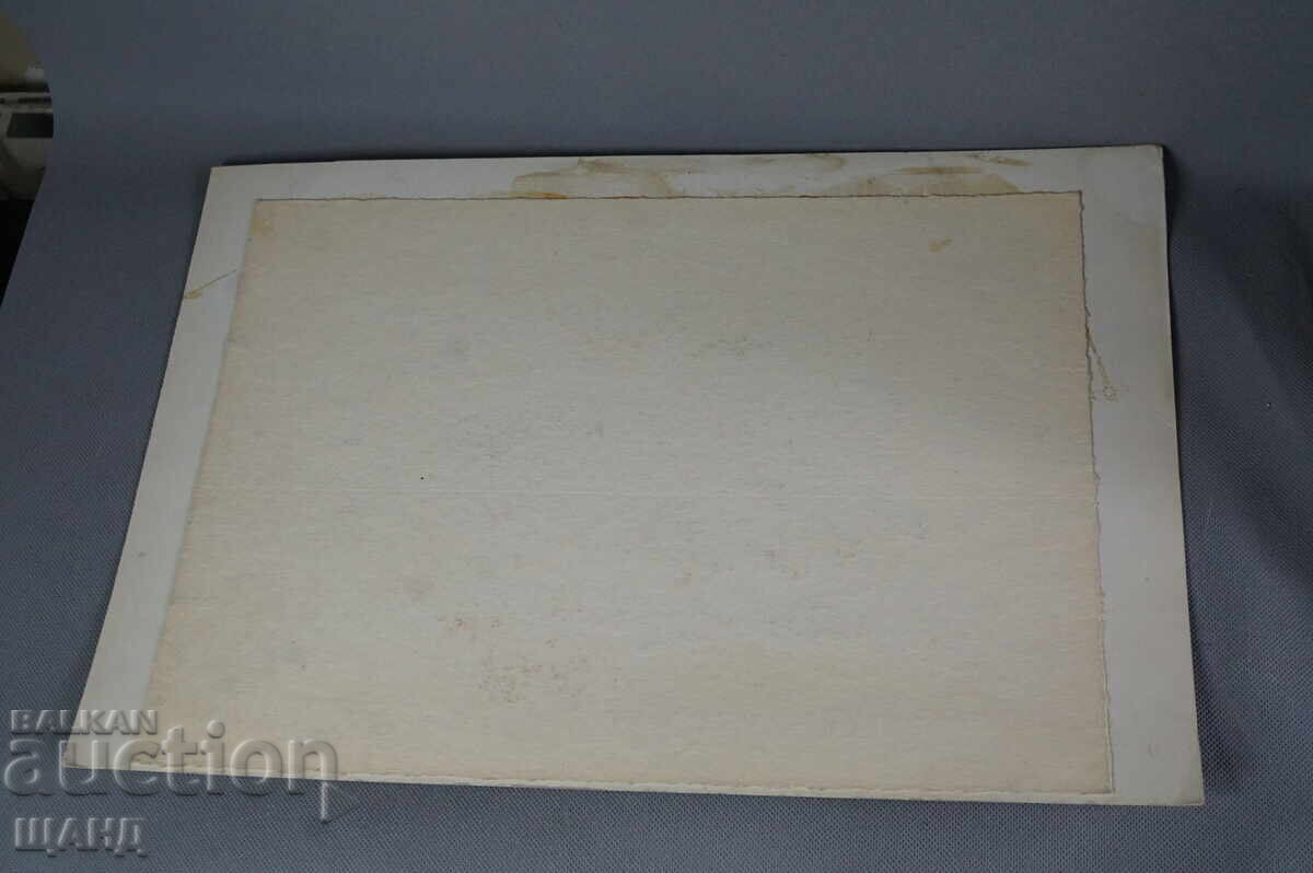 Стара Майсторска рисунка картина акварел морски пейзаж плаж с цена 10.00 лв. | € 5.11