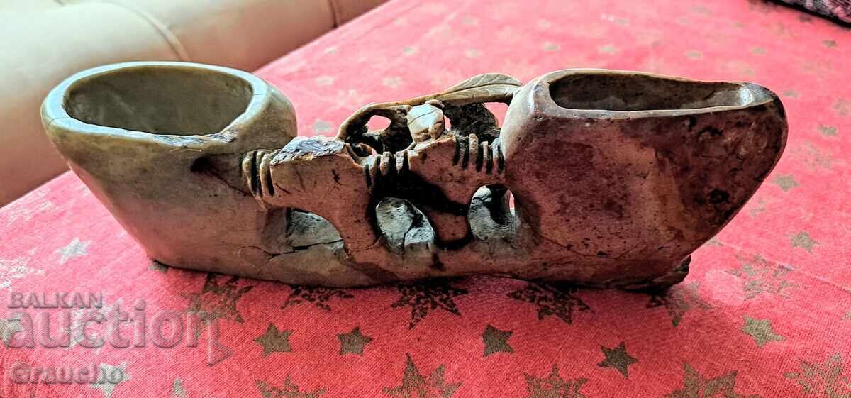 Licitație Unicat secolul al XIX-lea! Sculptură bogată pe piatră de săpun Licitație Unicat secolul al XIX-lea! Sculptură bogată pe piatră de săpun