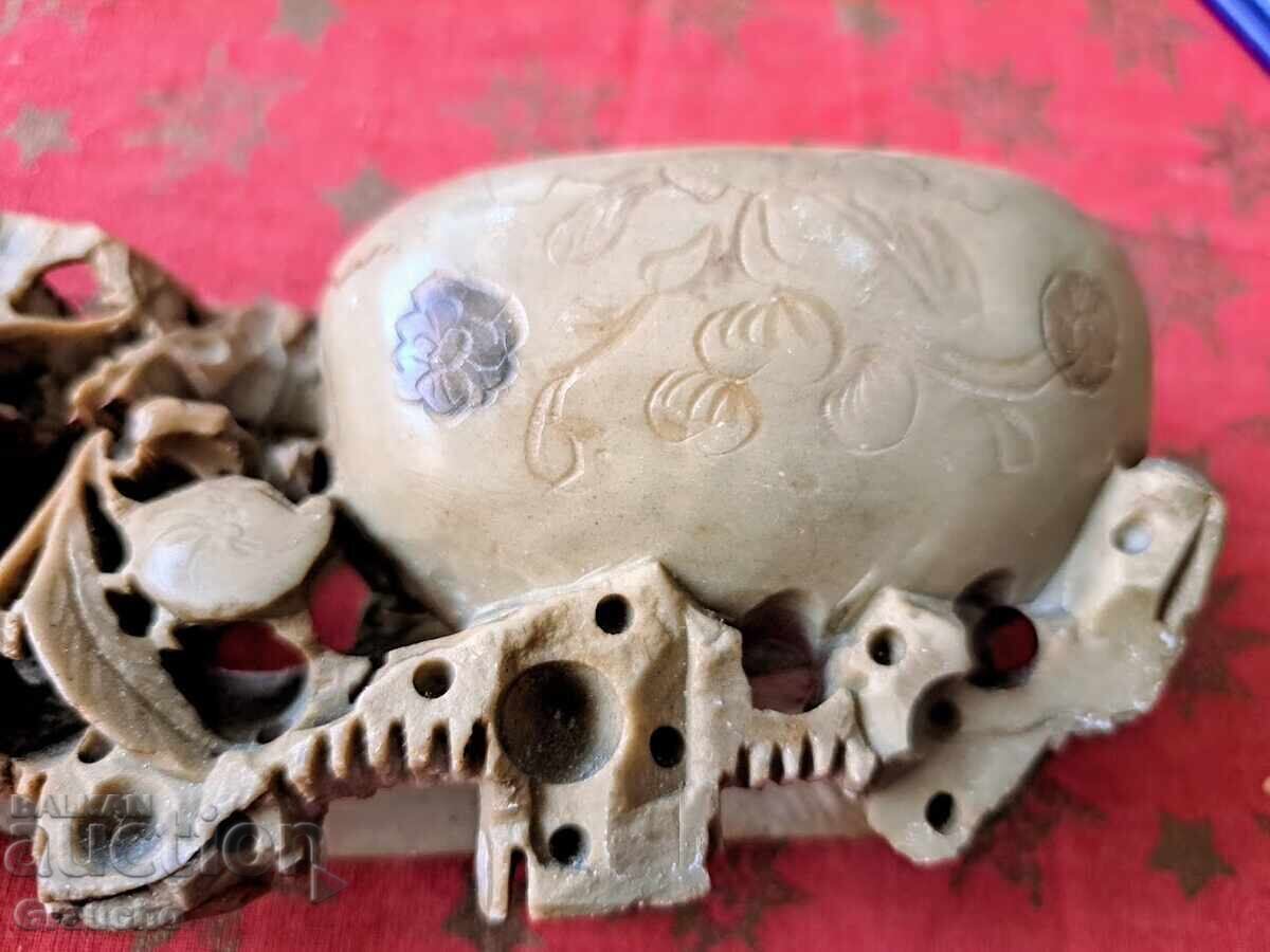 Unicat secolul al XIX-lea! Sculptură bogată pe piatră de săpun - 6 Unicat secolul al XIX-lea! Sculptură bogată pe piatră de săpun - 6