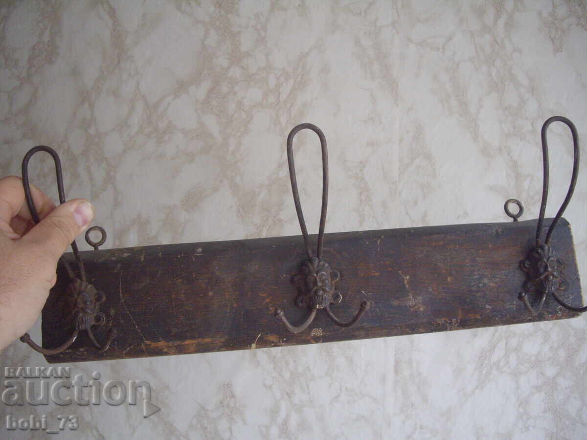 Very old wooden coat rack