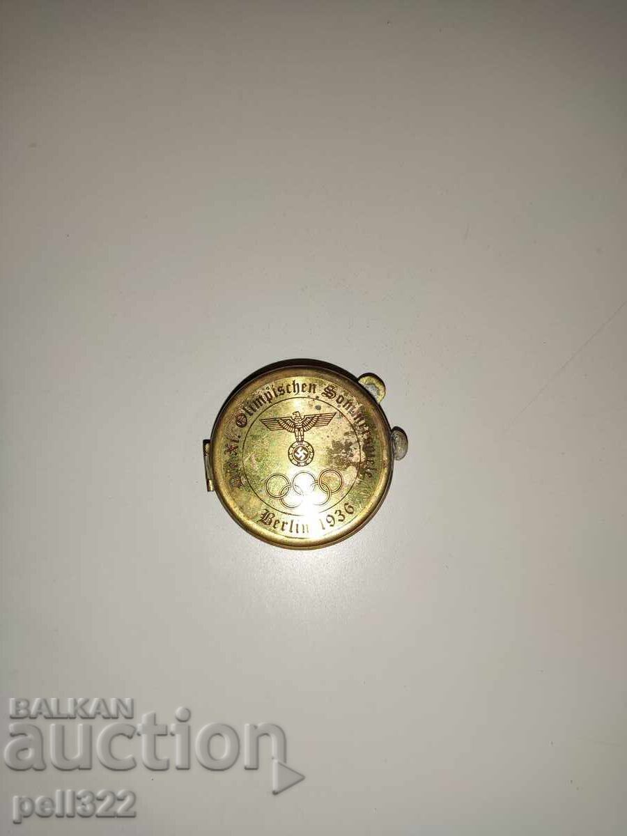 Nazi compass or wristwatch case, brass WWII Nazi compass or wristwatch case, brass WWII