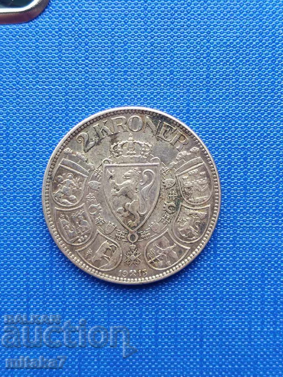 2 κορώνες 1913, Νορβηγία 2 κορώνες 1913, Νορβηγία