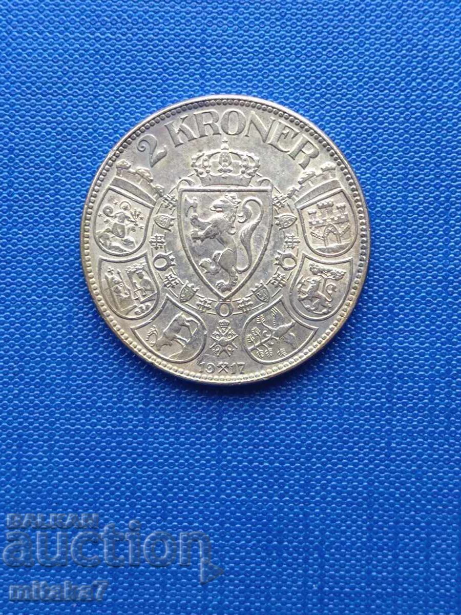 2 крони 1917 година, Норвегия с цена 138.00 лв. | € 70.56 2 крони 1917 година, Норвегия с цена 138.00 лв. | € 70.56