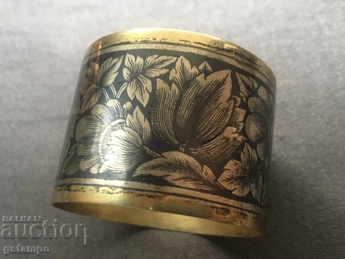Auction Beautiful Russian Napkin Holder / Niello / Gilding / 875 Auction Beautiful Russian Napkin Holder / Niello / Gilding / 875