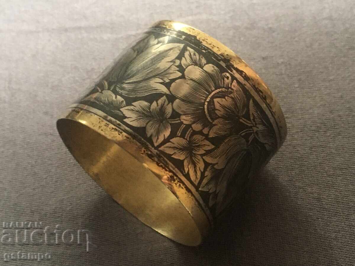 Beautiful Russian Napkin Holder / Niello / Gilding / 875 Beautiful Russian Napkin Holder / Niello / Gilding / 875