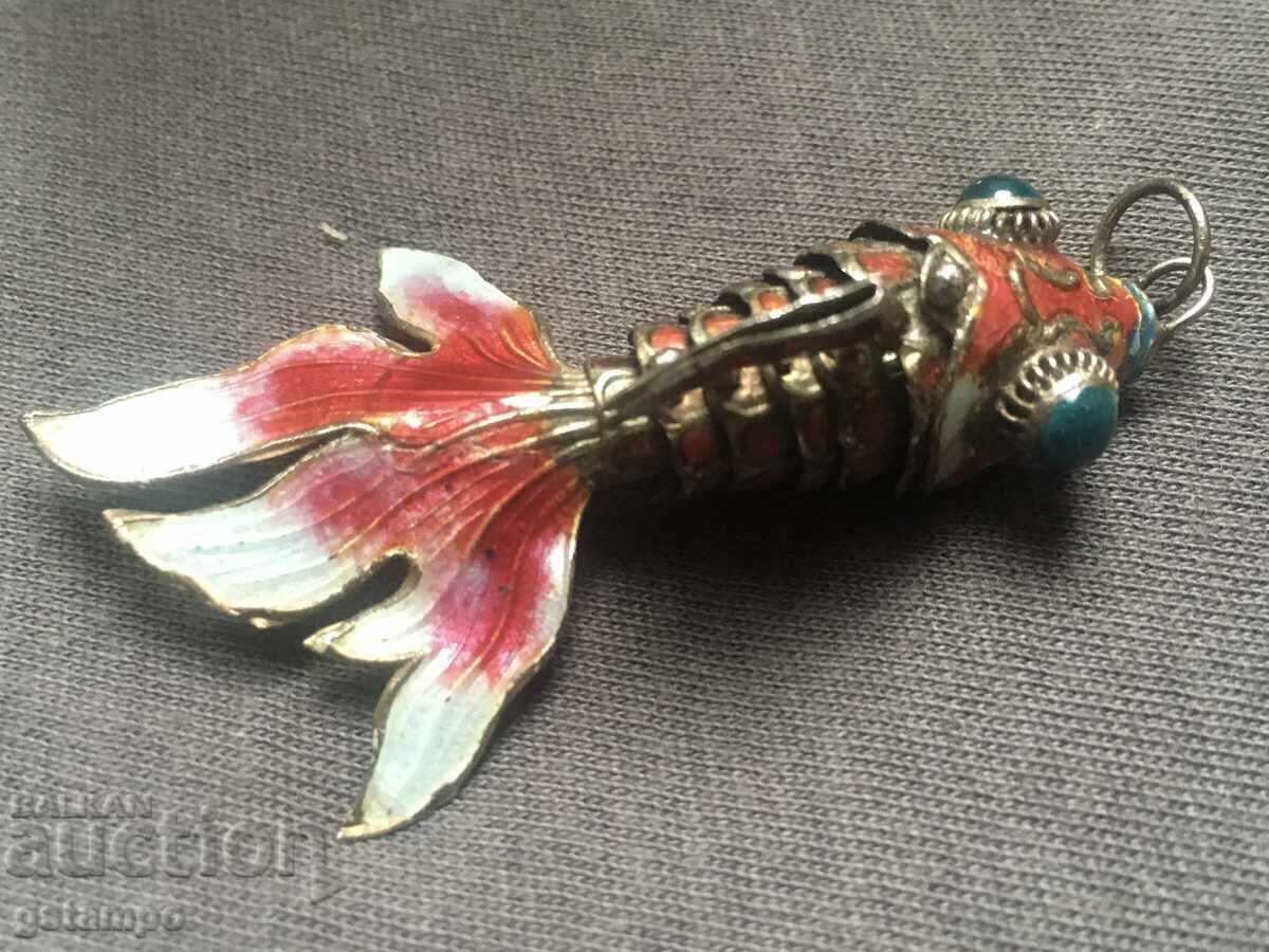 Old Chinese Enamel Jewelry / Koi Fish Pendant with price 149.00 BGN | € 76.18 Old Chinese Enamel Jewelry / Koi Fish Pendant with price 149.00 BGN | € 76.18
