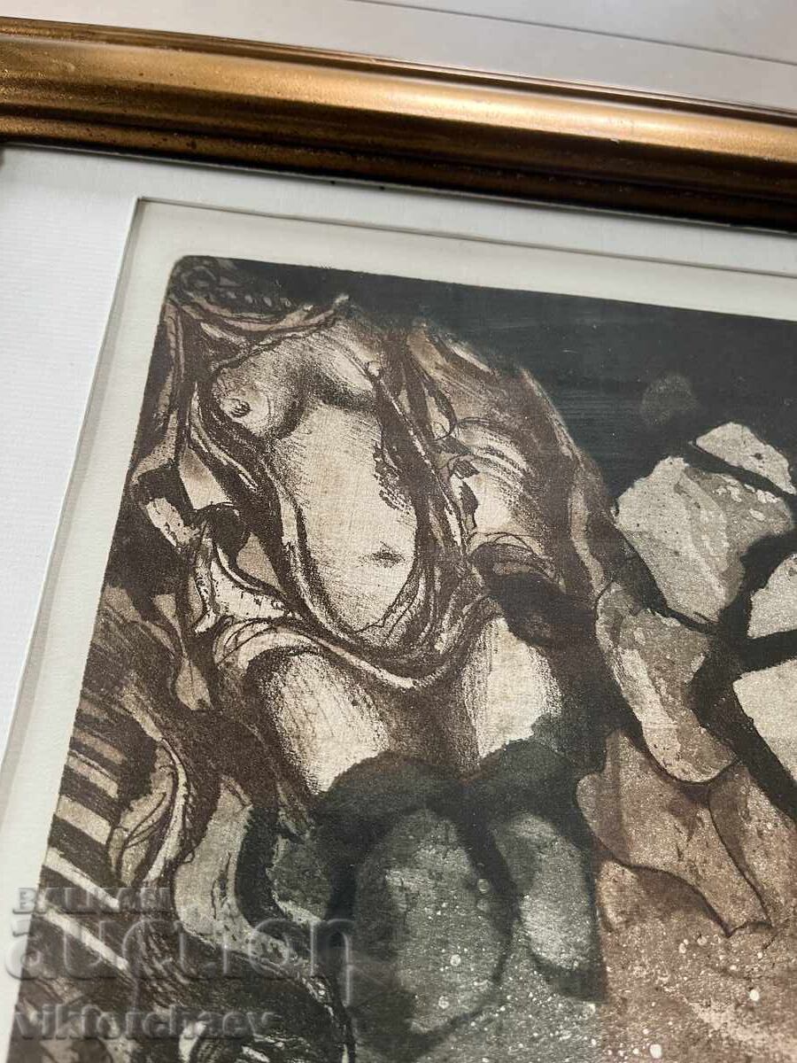 Delivery of Bozhidar Mechev graphic - "Dialogue with Time VI" 1993 painting