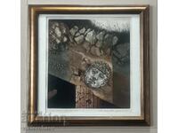 Bozhidar Mechev grafika - “Διάλογος με τον χρόνο VI” 1993 εικαστικό έργο